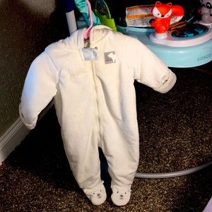 White infant Snowsuit